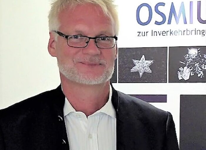 Ingo Wolf (56) aus München, Gründer und Geschäftsführer des Osmium-Instituts in Murnau am Staffelsee in Bayern © Osmium-Institut zur Inverkehrbringung und Zertifizierung von Osmium GmbH